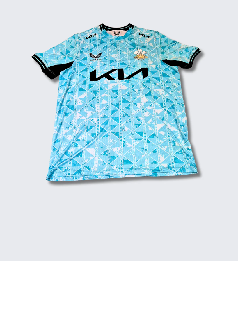 A signed 2025 Surrey Shirt.