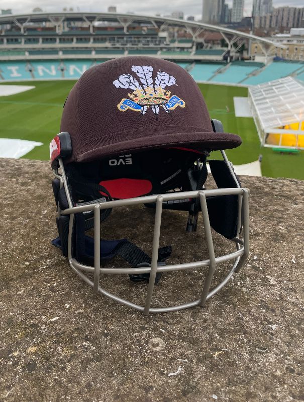 Signed Surrey County Cricket Club Helmet